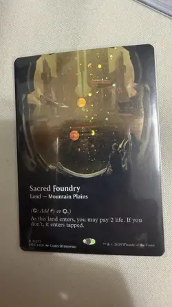MTG Edge of Eternity Sacred Foundry (Borderless) (Galaxy Foil) (Swirl) - Image 4