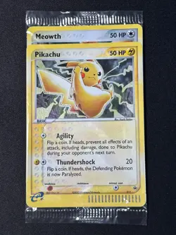 SEALED Holo Pikachu 012 Meowth 013 Black Star Promo 2003 E-Series Pokemon Card - Image 1