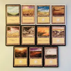 Mtg Old Frame Japanese Basic Terrain Complete 4Ed 5Ed 6Ed 7Ed Mir Tmp Usg Mmq In - Image 1