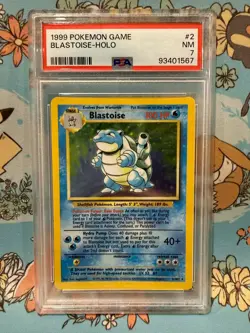 Blastoise Pokemon Base Set Holo 1999 Wizards of The Coast (WOTC) 2/102 PSA 7 - Image 1