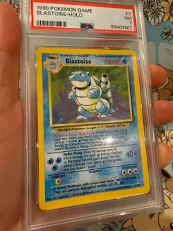 Blastoise Pokemon Base Set Holo 1999 Wizards of The Coast (WOTC) 2/102 PSA 7 - Image 2