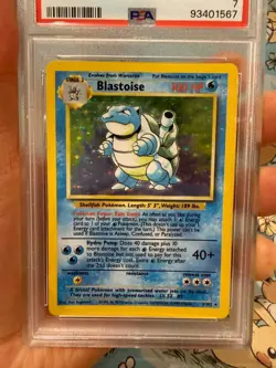 Blastoise Pokemon Base Set Holo 1999 Wizards of The Coast (WOTC) 2/102 PSA 7 - Image 5