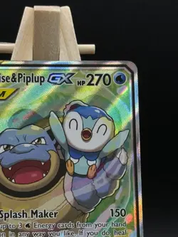 Pokemon TCG: Blastoise & Piplup GX 215/236 Cosmic Eclipse Alt Art [Near Mint] - Image 2