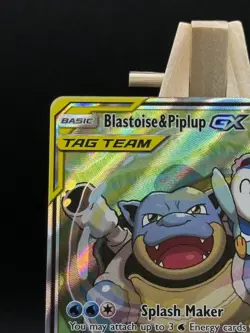 Pokemon TCG: Blastoise & Piplup GX 215/236 Cosmic Eclipse Alt Art [Near Mint] - Image 3