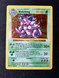 Nidoking - Shadowless Base Set - 11/102 - Pokemon - HP - Image 1
