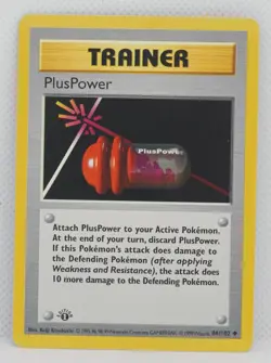 PlusPower 084/102 1st Edition Base Set (Shadowless) Regular Pokemon TCG - Image 1