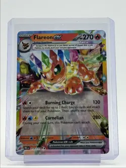 FLAREON EX 2025 POKEMON S&V PRISMATIC EVOLUTIONS DOUBLE RARE 014/131 Q6011 - Image 1