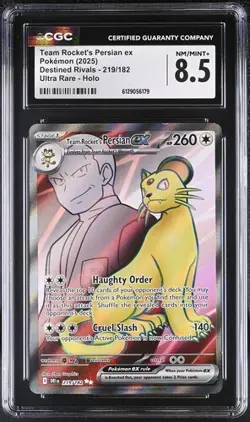 Team Rocket's Persian EX *CGC 8.5* Ultra Rare *Destined Rivals* #219 * Pokemon - Image 1