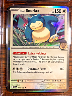 Hop's Snorlax Holo Rare #117|CGC NEAR MINT+ 7.5|SV Journey Together|Pokemon TCG - Image 2