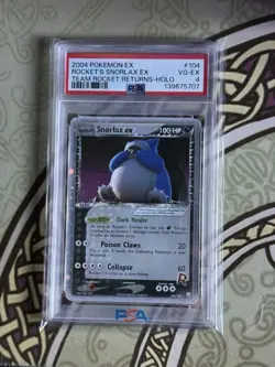 2004 POKEMON EX TEAM ROCKET RETURNS #104 ROCKET'S SNORLAX EX-HOLO PSA 4 - Image 3
