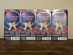 LOT OF 4 Pokemon Mega Evolution & Phantasmal Flames 2-Pack Blister w/ Promo Coin - Image 2