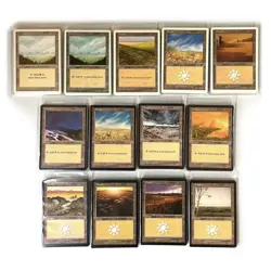 Mtg Old Frame English Basic Topography Complete Land Rare 3Ed 4Ed 5Ed 6Ed 7Ed Ic - Image 1