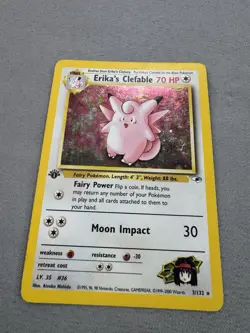 Pokemon TCG Erika's Clefable Gym Heroes Holo 3/132 1st Edition Holo Rare - Image 3