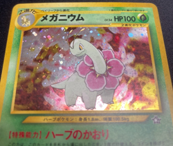 Vintage Japanese Pokemon Meganium No. 154 Neo Genesis Premium File Promo Holo - Image 4