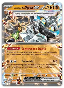 Cornerstone Mask Ogerpon ex - 112/167 #112/167 (NM) TWM Pokemon - Image 1