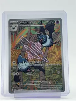 SWOOBAT 2025 POKEMON WHITE FLARE ILLUSTRATION RARE 120/086 Q6011 - Image 1
