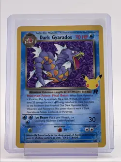 DARK GYARADOS 2021 POKEMON TEAM ROCKET CELEBRATIONS RARE HOLO 8/82 Q6011 - Image 1