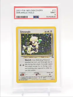 SMEARGLE 2001 POKEMON NEO DISCOVERY HOLO RARE MINT 11/75 PSA 9 Q1241 - Image 1