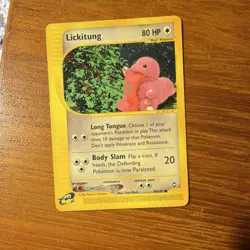 Pokemon TCG Lickitung Aquapolis Regular 90/147 Common 80 HP English 2002 - Image 1