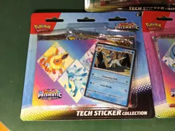 Pokemon TCG Prismatic Evolutions Tech Sticker Collection Art Set X3 BRAND NEW - Image 3