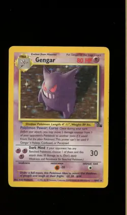 1999 POKEMON FOSSIL UNLIMITED HOLO GENGAR 5/62 MP-HP - Image 1