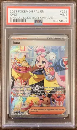 2023 Pokemon Paldea Evolved Iono 269/193 Special Illustration Rare PSA 9 - Image 1