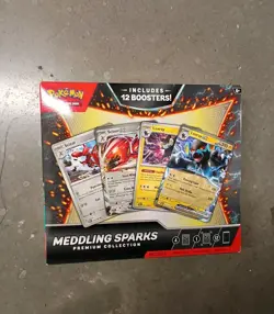 Pokemon Meddling Sparks Premium Collection - 12 Booster Packs + 4 Foil Promos - Image 1