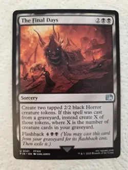 MTG Final Fantasy Regular Uncommon #0101 The Final Days Nr Mint - Image 2