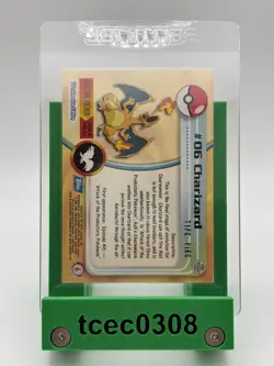 1999 Topps Pokemon TV Animation - Charizard #06 - Blue Logo - Non Holo - MP - Image 2