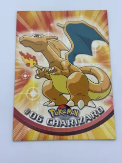 1999 Topps Pokemon TV Animation - Charizard #06 - Blue Logo - Non Holo - MP - Image 3