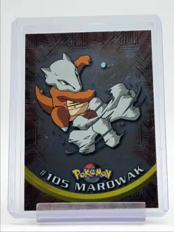 MAROWAK 1999 TOPPS POKEMON TV ANIMATION SERIES 1 FOIL BLUE LOGO 105 Q0899 - Image 1