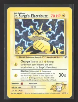 Pokemon 2000 Gym Challenge LT. Surge's Electabuzz #6/132 - Image 1