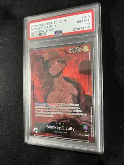 2025 One Piece Anime 25th Monkey D. Luffy Alternate Art #EB02-010 PSA 10 - Image 3