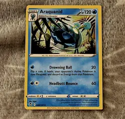 Pokemon Araquanid 048/195 Uncommon - ERROR CARD SQUARE CORNERS, BORDER BLEEDING - Image 1