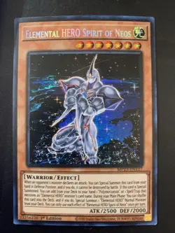 Yugioh! Card TCG Elemental HERO Spirit of Neos MP23-EN117 Prismatic Secret Rare - Image 1