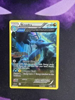 Kingdra XY39 Primal Clash Pre Release Stamped Black Star Promo Pokemon Card NM - Image 1