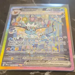 Pokemon TCG Vaporeon ex 149/131 Prismatic Evolutions Rare Holo EX Card - Image 3