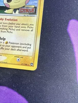 Pokemon Card - Pichu Power Keepers 21/108 Rare Reverse Holo Stamped NM/M - Image 4
