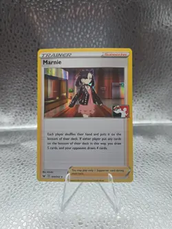Marnie Holo Pokemon Prize Pack Series 1 Promo Pokemon Card Ink ErrorU Play Stamp - Image 1