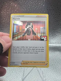 Marnie Holo Pokemon Prize Pack Series 1 Promo Pokemon Card Ink ErrorU Play Stamp - Image 4