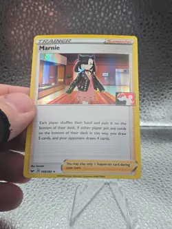 Marnie Holo Pokemon Prize Pack Series 1 Promo Pokemon Card Ink ErrorU Play Stamp - Image 5