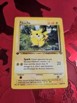 MP First Edition Pikachu 60/64 Jungle Pokemon Card - Image 1