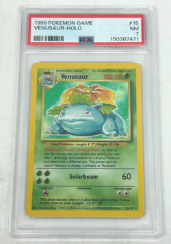 Vintage 1999 Pokemon Game Base Set Venusaur Holo Card 15/102 PSA 7 - (N) #75J - Image 1