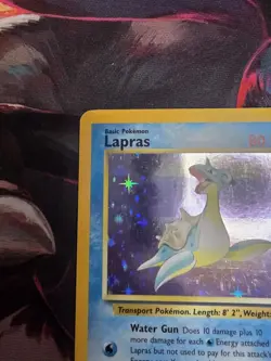 Lapras Pokemon Card Holo WOTC 10/62 Fossil Set Rare Vintage 1999 Original MP - Image 2