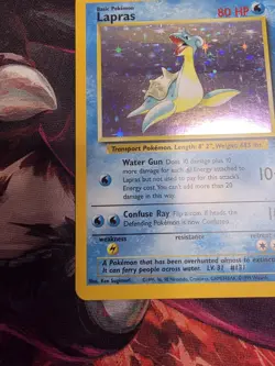 Lapras Pokemon Card Holo WOTC 10/62 Fossil Set Rare Vintage 1999 Original MP - Image 5