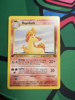Pokemon TCG Rapidash Jungle 1st Edition Uncommon Card 44/64 - Image 1