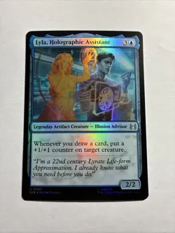 Lyla, Holographic Assistant - Marvel's Spider-Man Foil MTG Plus Bonus Rare!!! - Image 1
