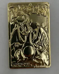 Burger King Pokemon 23K Gold Plated CHARIZARD Card 1999 - Image 2