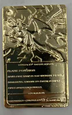 Burger King Pokemon 23K Gold Plated CHARIZARD Card 1999 - Image 3