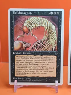 ⚫⚫⚫ (4) 1995 Magic The Gathering CHRONICLES TAKKLEMAGGOT PLAYED ⚫⚫⚫ - Image 2